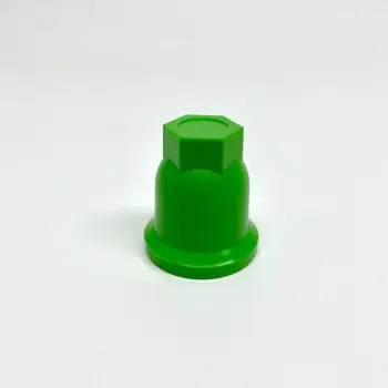 Колпачок на колесную гайку 33 пластиковый зеленого цвета