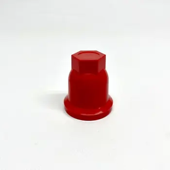 Колпачок на колесную гайку 33 пластиковый красного цвета