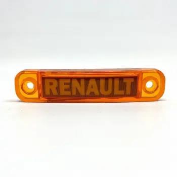 Габаритный фонарь светодиодный желтый 24В с надписью Renault