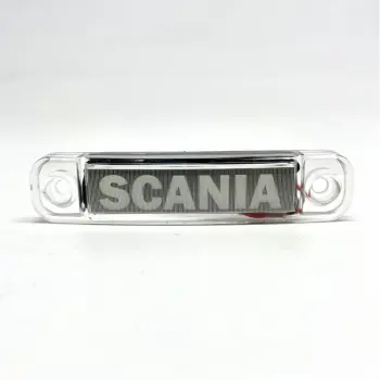 Габаритный фонарь светодиодный белый 24В с надписью Scania