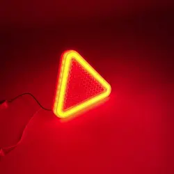 Светоотражатель треугольный красный LED+НЕОН 12-24V