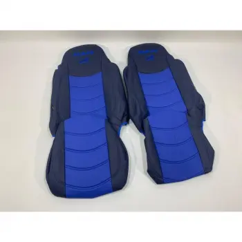 Набор чехлов для сидений MAN TGA 460-480 XXL из эко кожи синего цвета