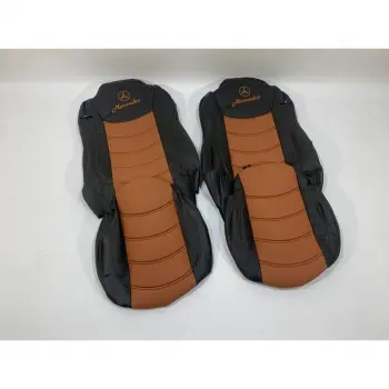 Набор чехлов для сидений MERCEDES ACTROS E 6 из эко кожи чёрно-коричневого цвета